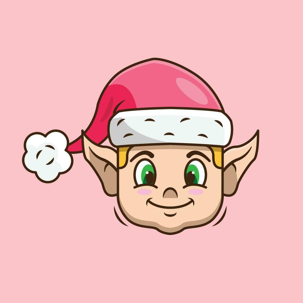 Christmas Elf Head vector