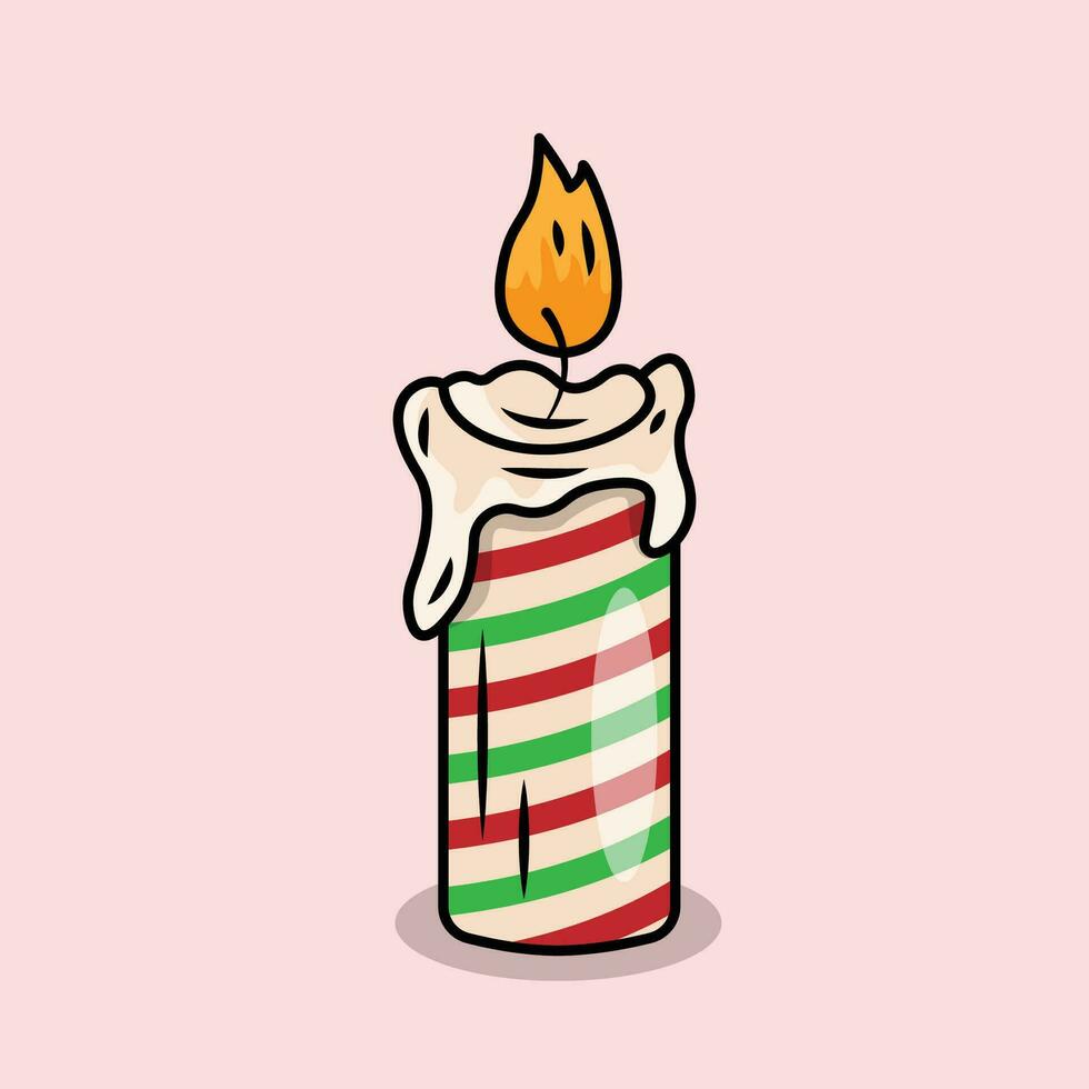 luz de las velas de navidad vector