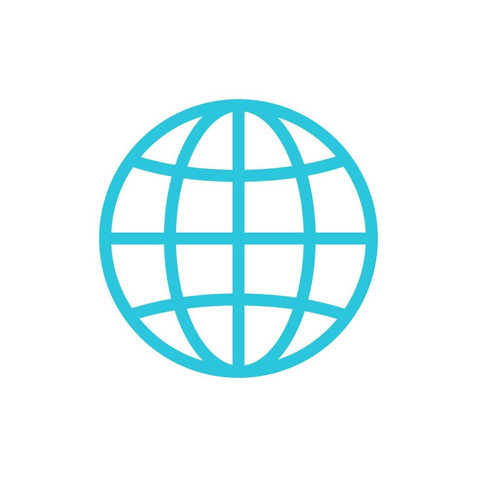 Globe. From blue icon set. vector