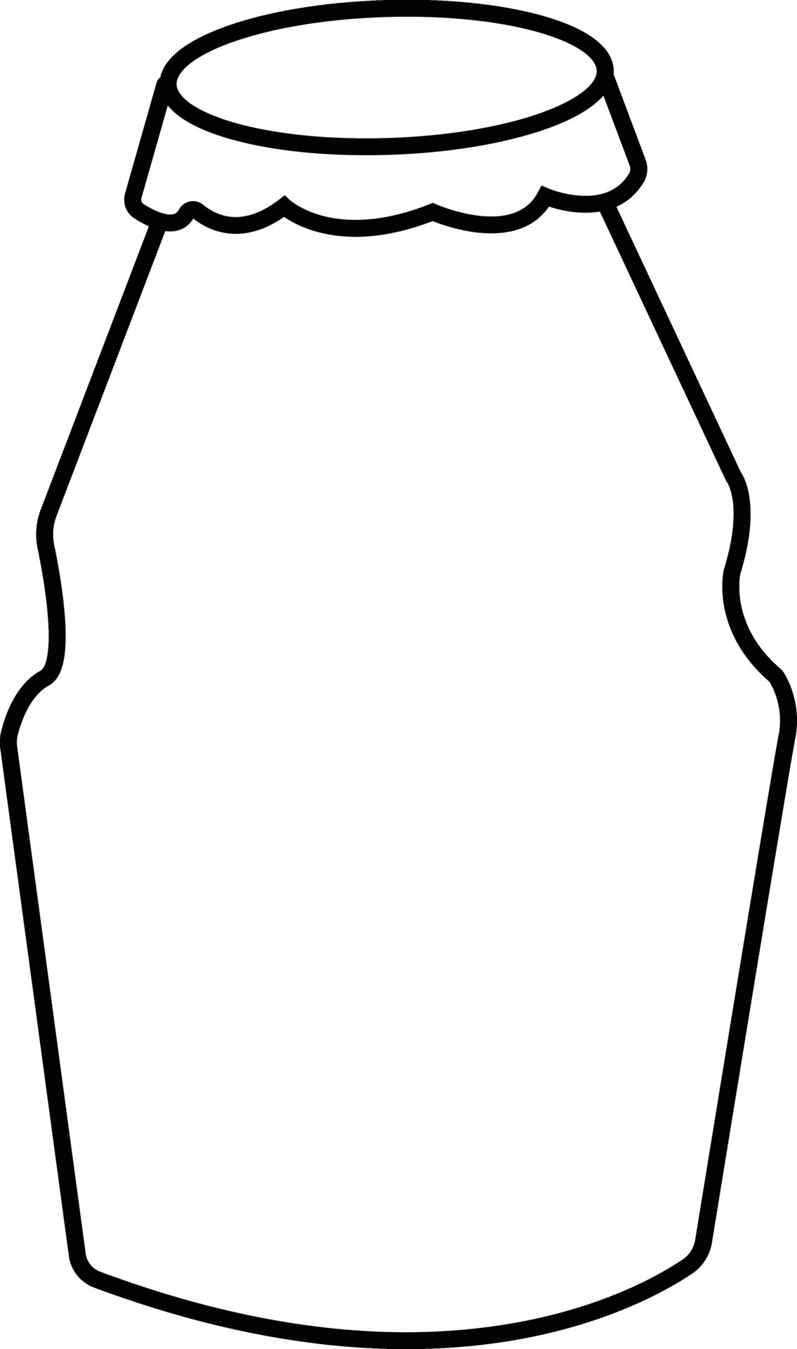 Yogurt Bottle Character. kawaii, avatar, labels, emoticons, blue