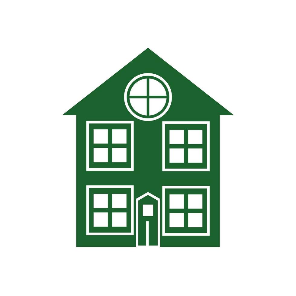 verde casa icono en antecedentes para gráfico y web diseño. sencillo vector signo. Internet concepto símbolo para sitio web botón o móvil aplicación