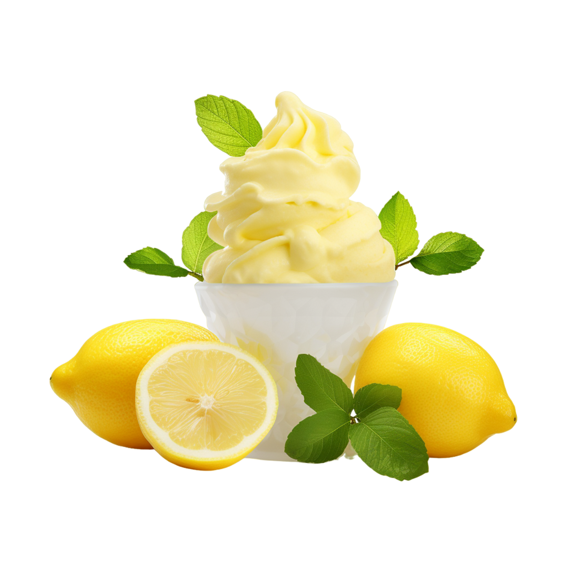 AI generated Cultured Raw Lemon Ice Cream 36181128 PNG