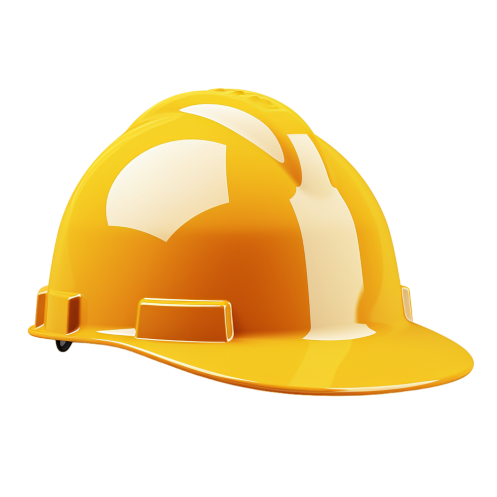 AI generated Safety helmet 3d png