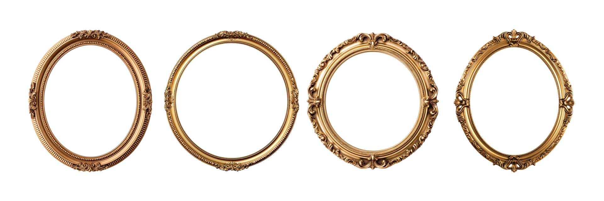 AI generated golden frame png