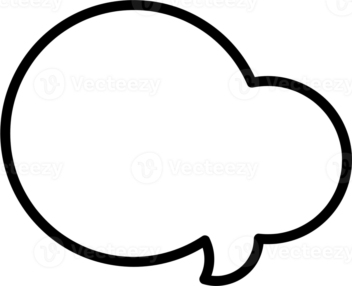 Black and white speech bubble balloon, icon sticker memo keyword planner text box banner, flat png transparent element design