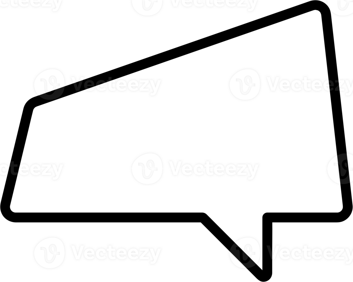 Black and white speech bubble balloon, icon sticker memo keyword planner text box banner, flat png transparent element design