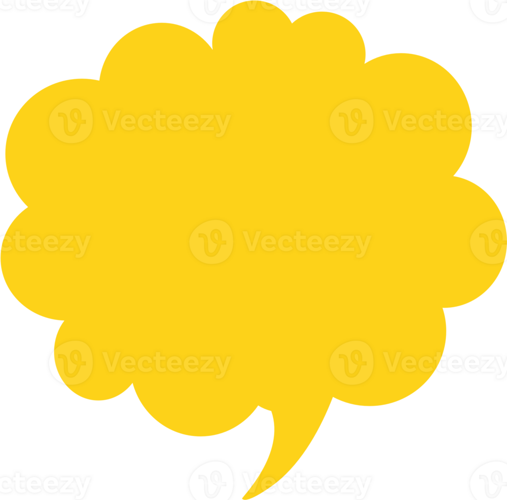 Colorful pastel yellow color speech bubble balloon, icon sticker memo keyword planner text box banner, flat png transparent element design