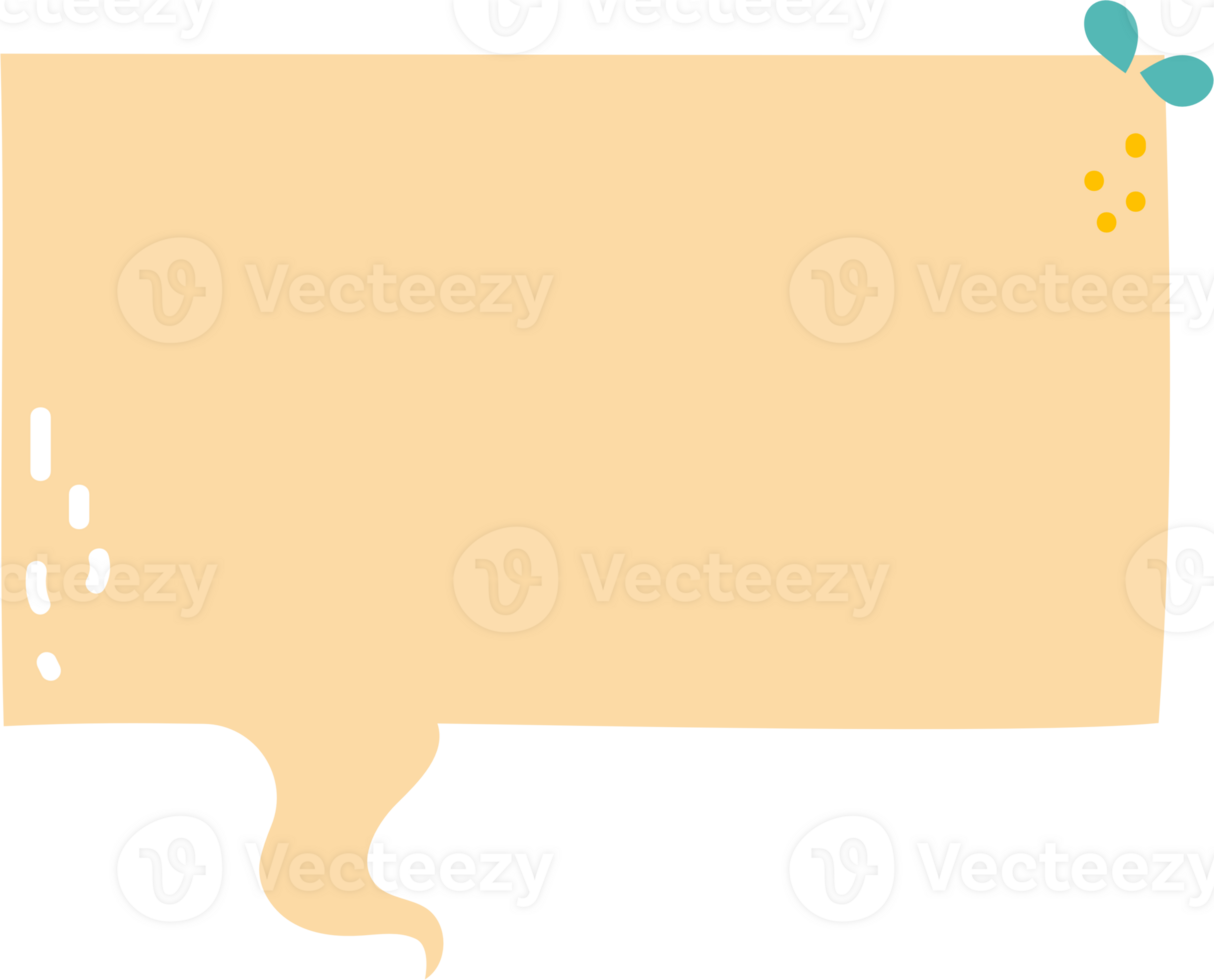 Orange speech bubble balloon icon sticker memo keyword planner text box banner, flat png transparent element design