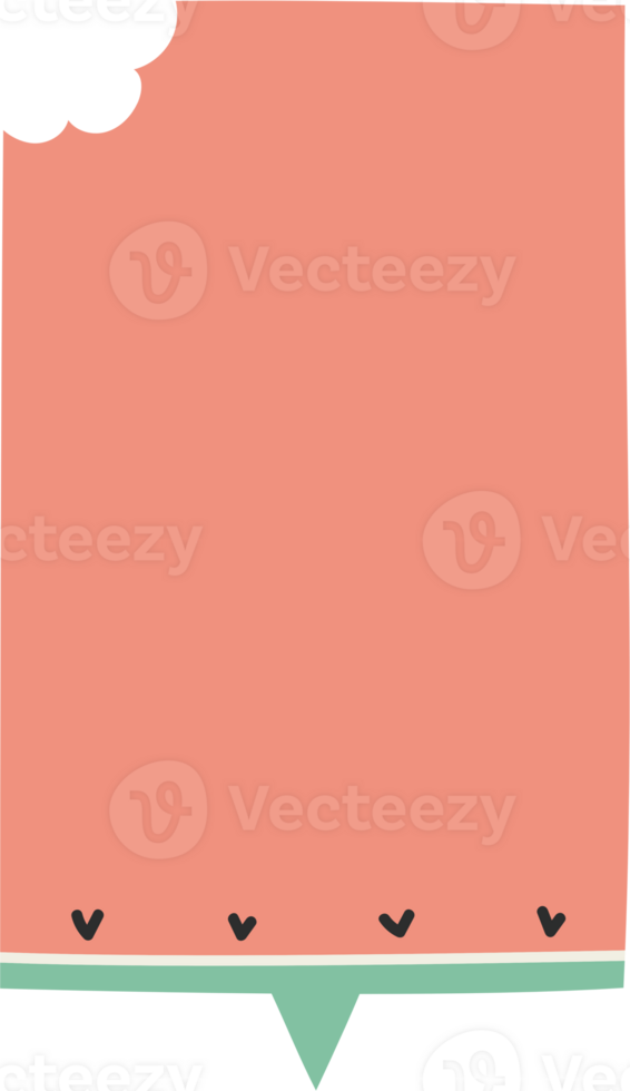 Watermelon speech bubble balloon icon sticker memo keyword planner text box banner, flat png transparent element design