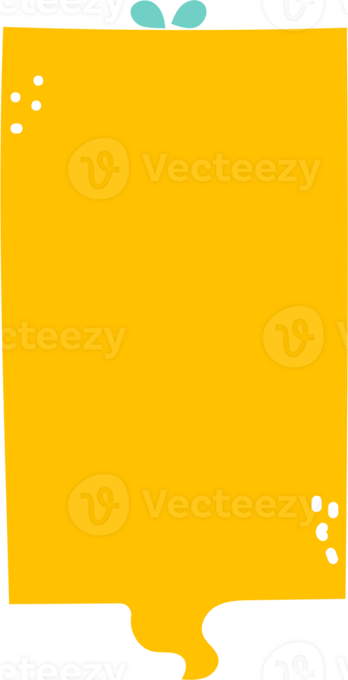 Orange speech bubble balloon icon sticker memo keyword planner text box banner, flat png transparent element design
