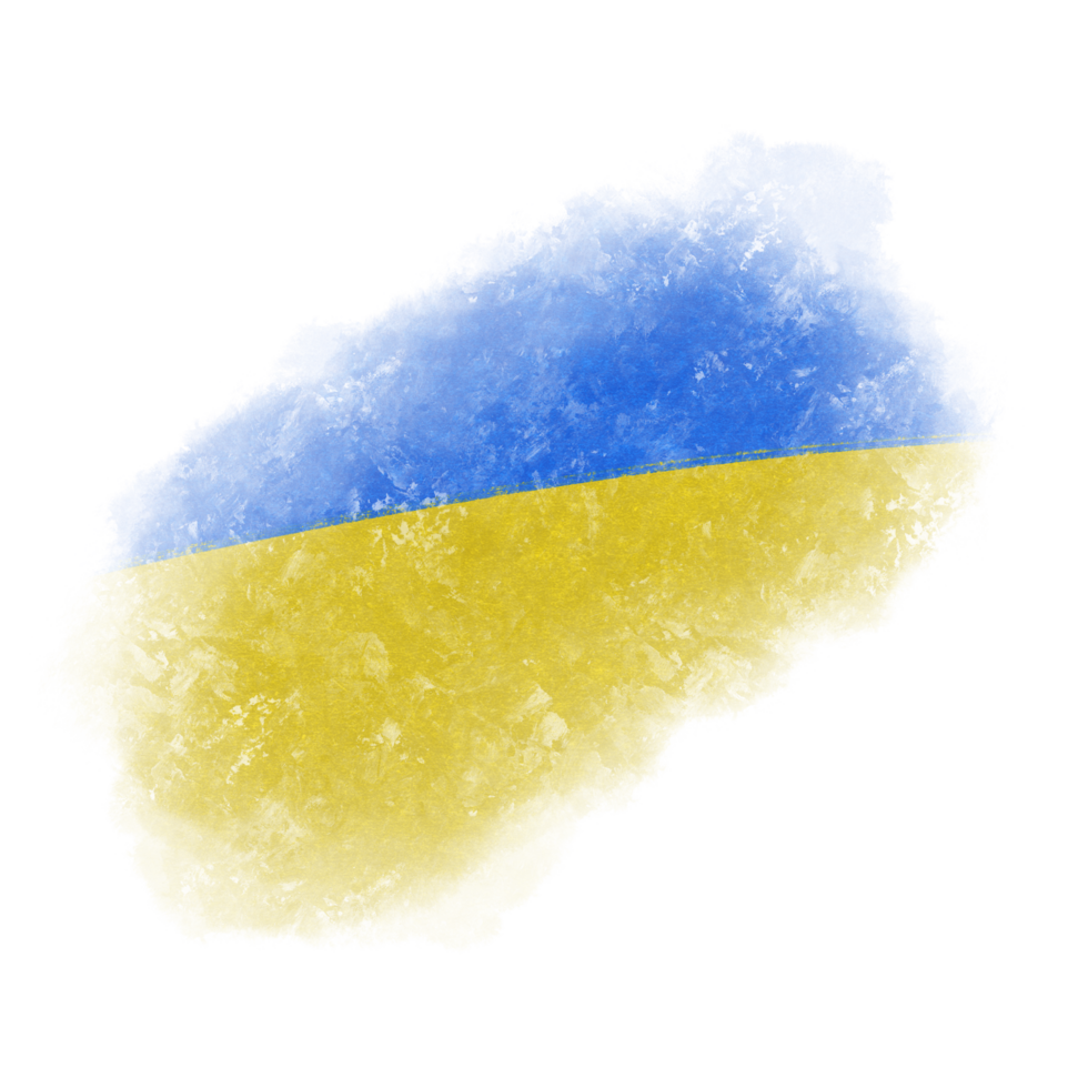 brushstroke ukrainian flag png