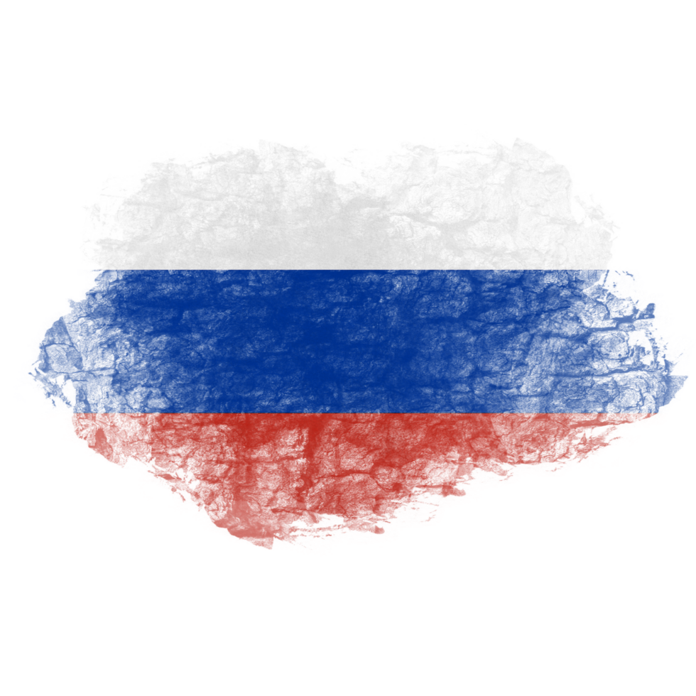 Russia Brush Flag png