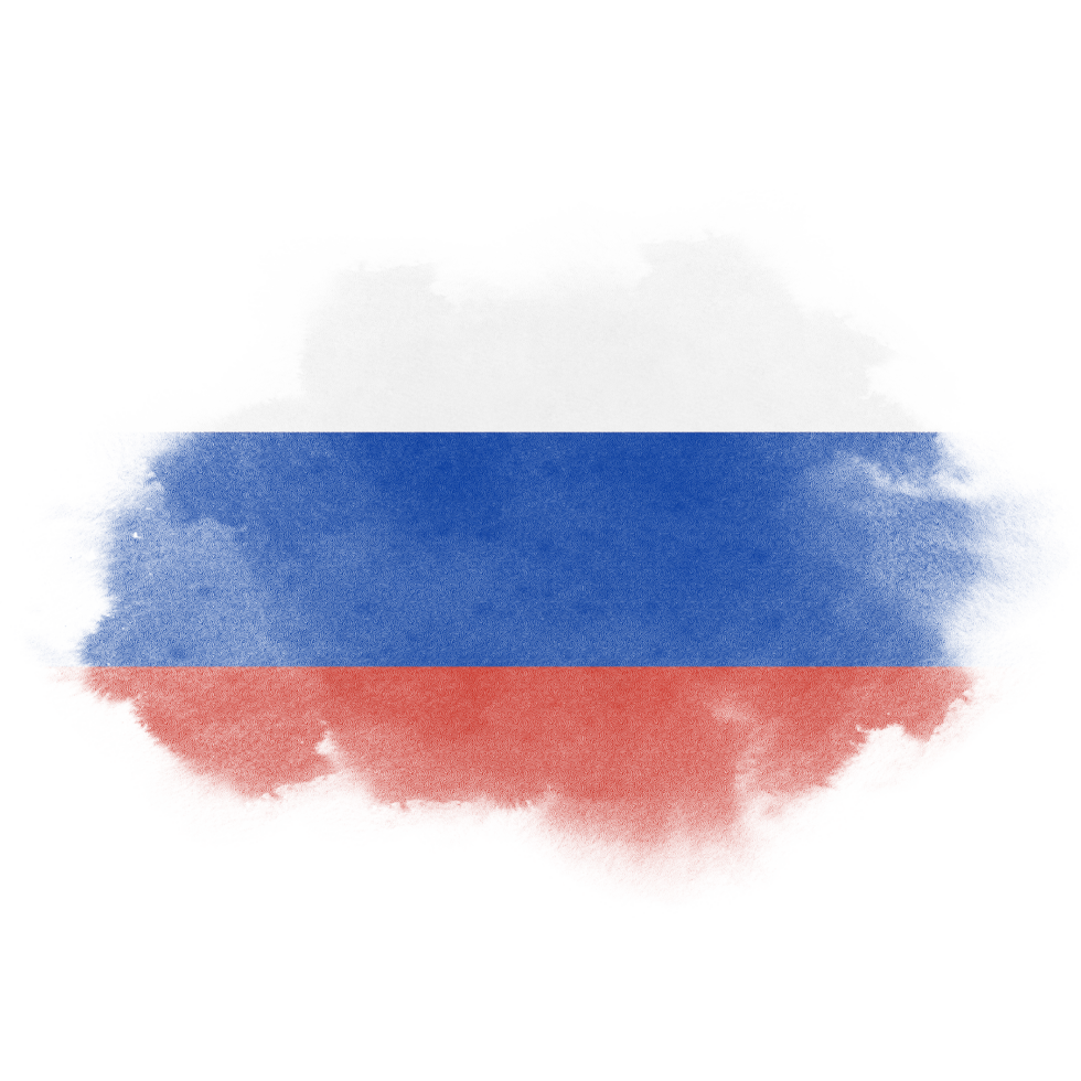Russia Brush Flag png