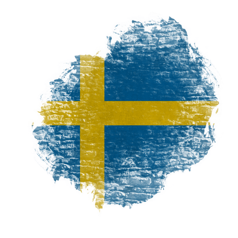 Sweden Brush Flag png
