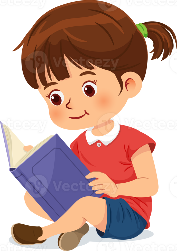 Cute boy are relaxing and enjoying reading book png