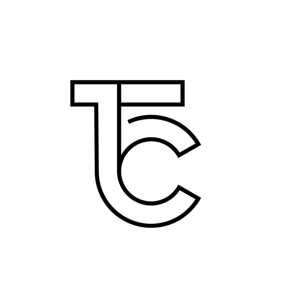 tc Connecticut letra logo icono diseño vector