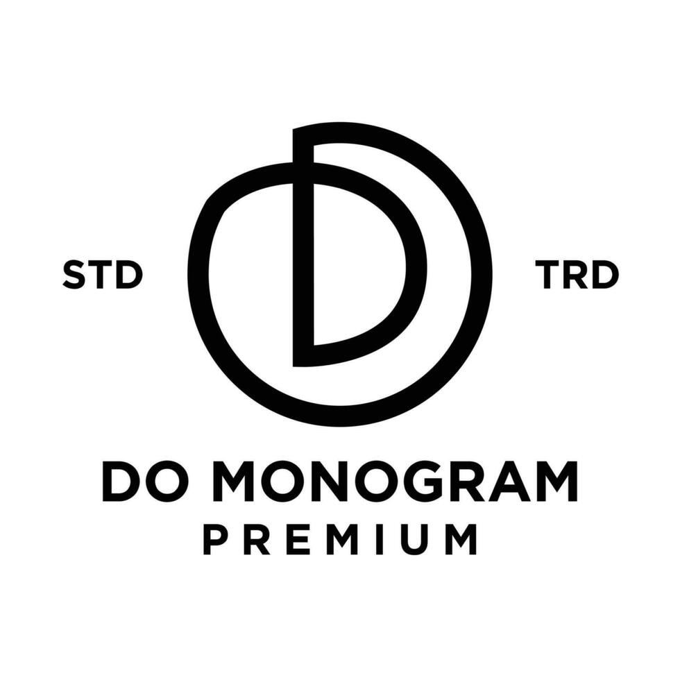 Do Letter initial logo icon template vector