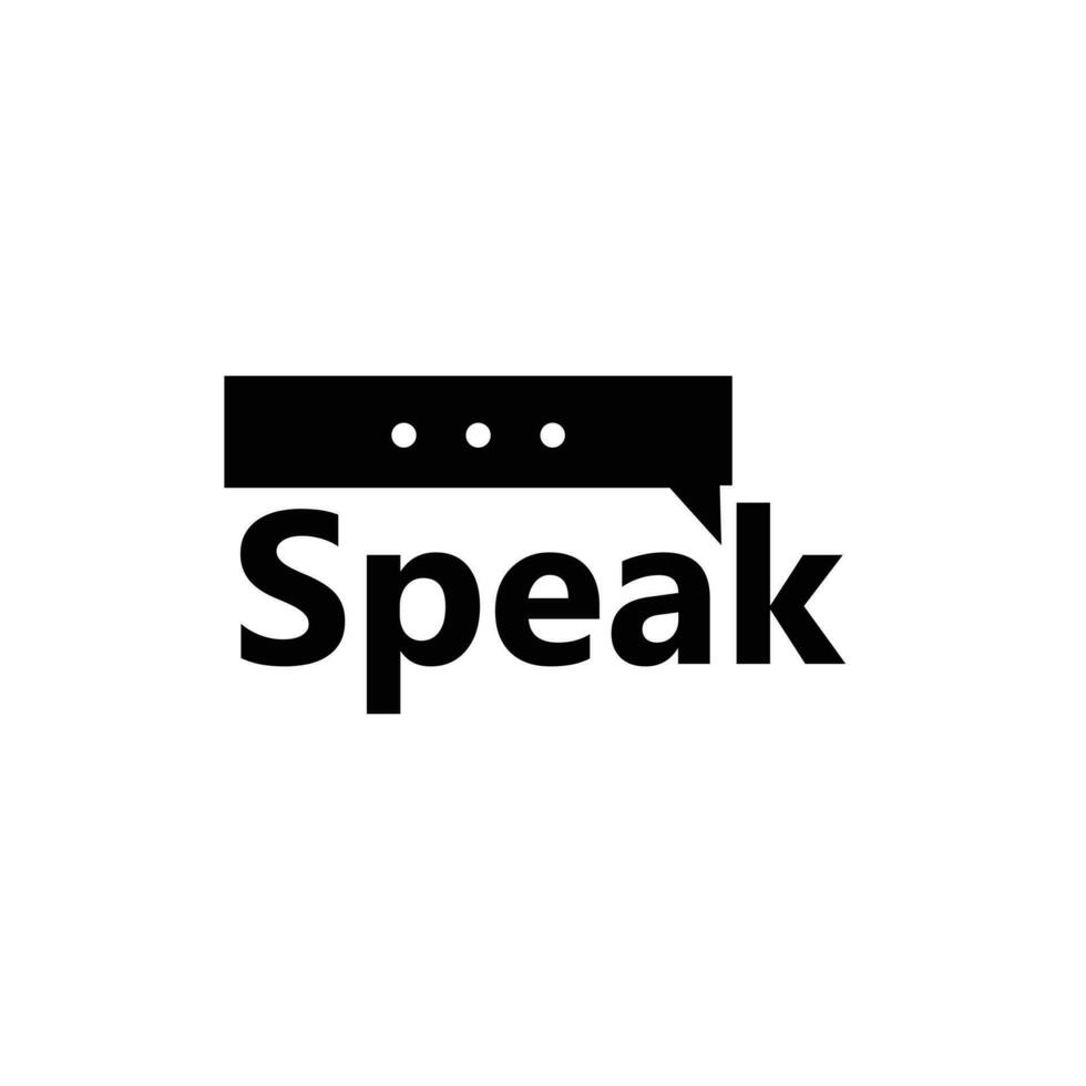 Talk speech chat letter logo icon design vector