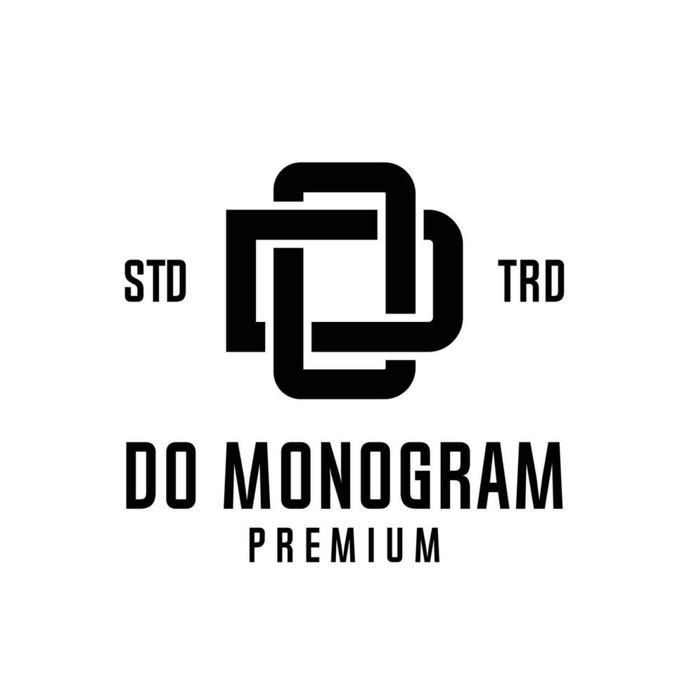 Do Letter initial logo icon template vector