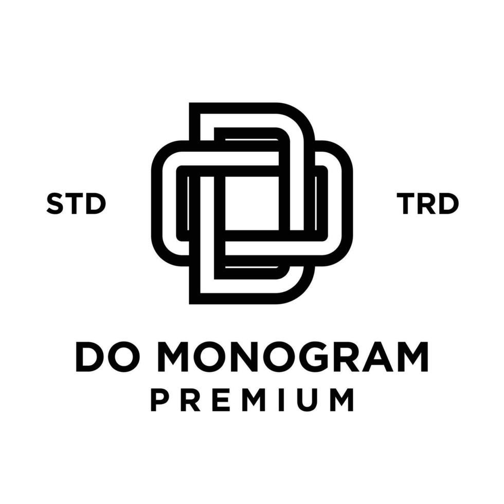 Do Letter initial logo icon template vector