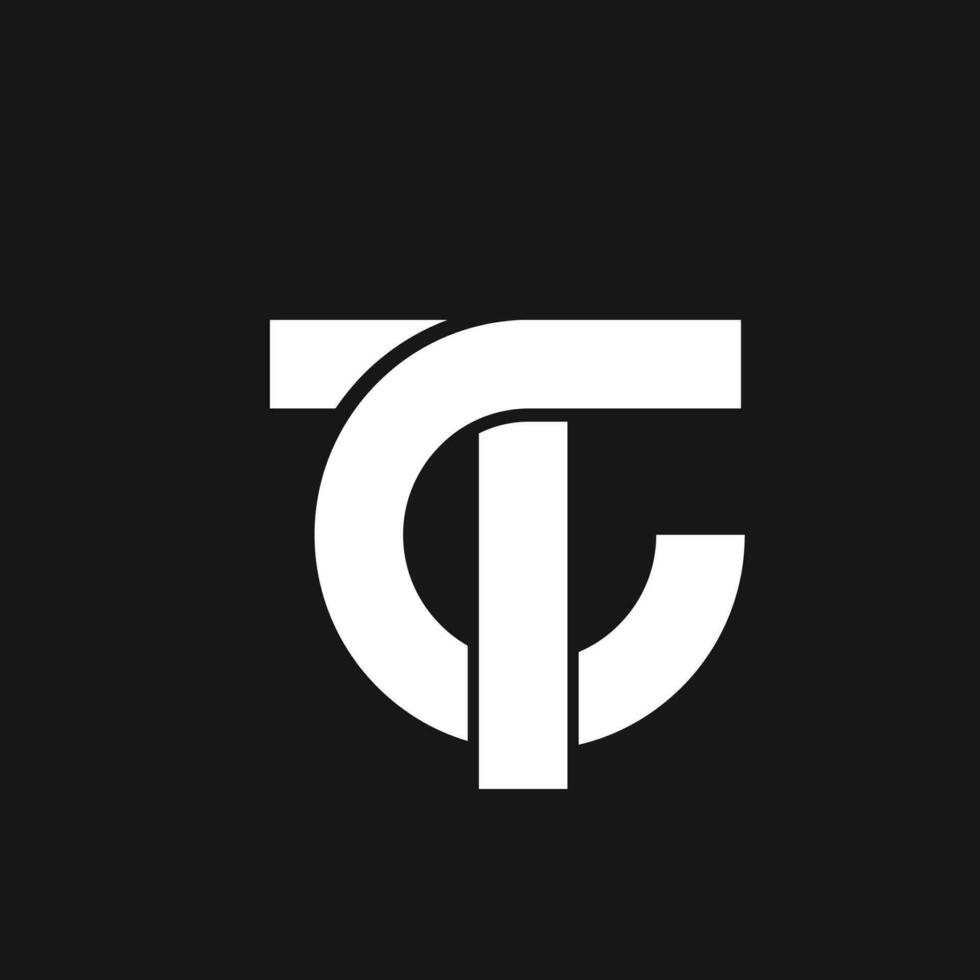 tc Connecticut letra logo icono diseño vector