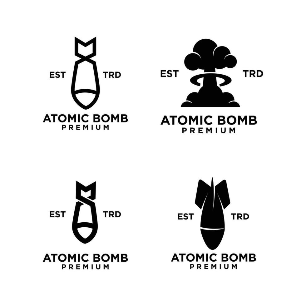 atómico bomba logo icono diseño ilustración vector