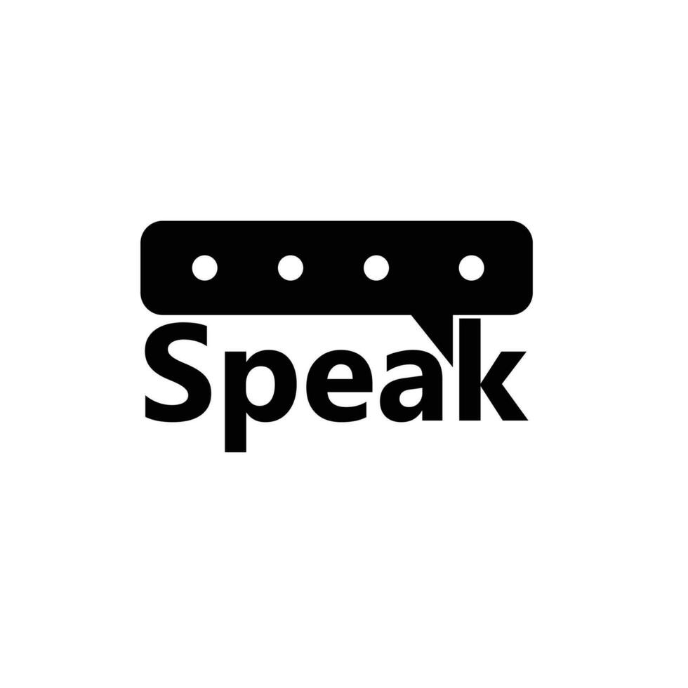 Talk speech chat letter logo icon design vector