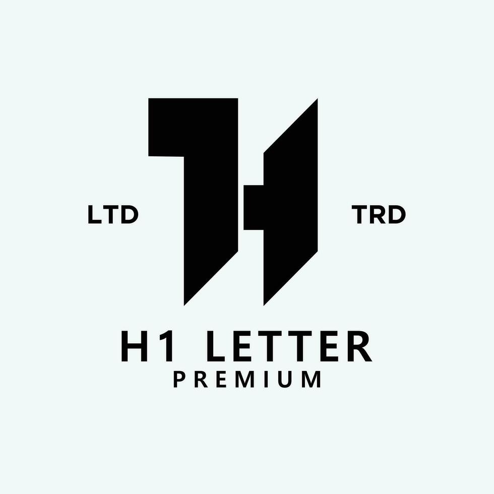 h7 letter logo icon design vector