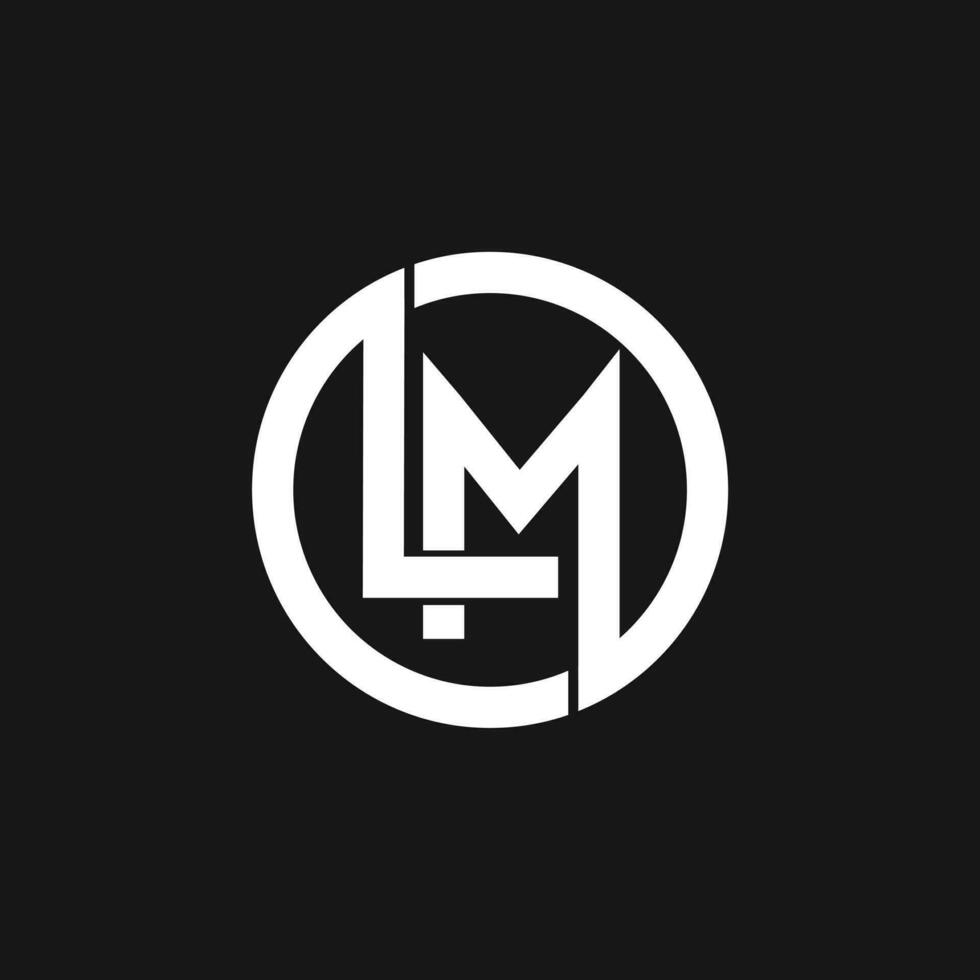 lm inicial letra logo icono diseño vector