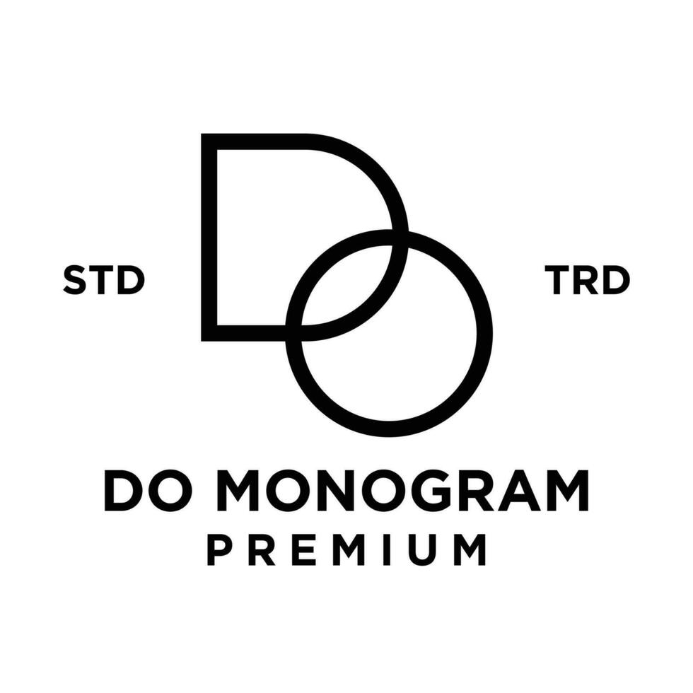 Do Letter initial logo icon template vector