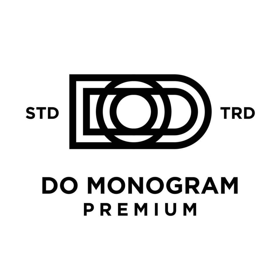 Do Letter initial logo icon template vector