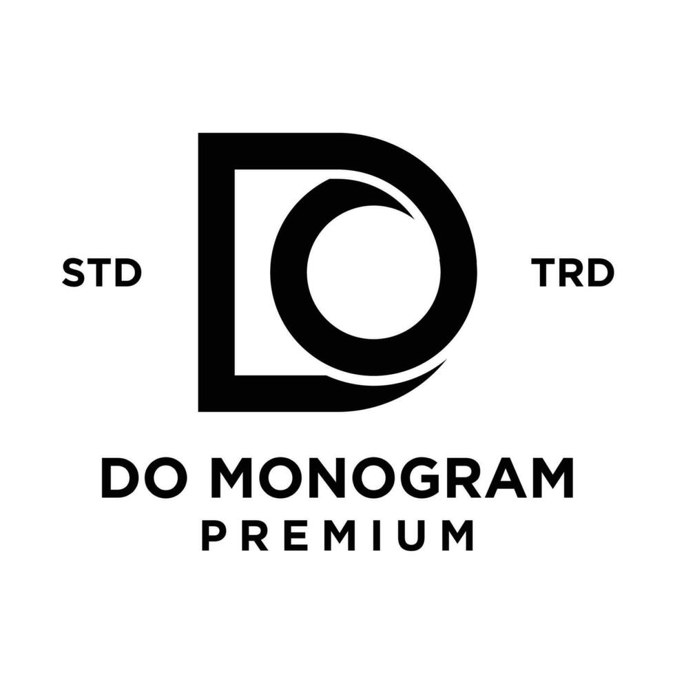 Do Letter initial logo icon template vector