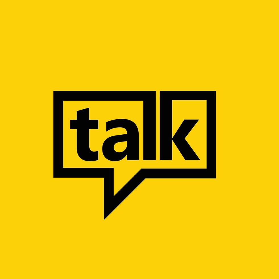 Talk speech chat letter logo icon design vector