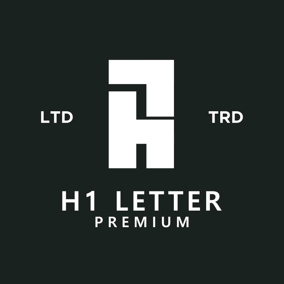 h7 letter logo icon design vector