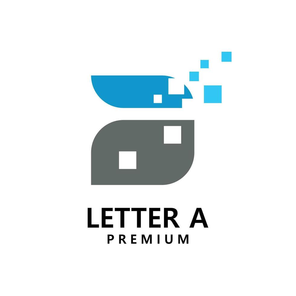 A letter abstract logo design illustration vector