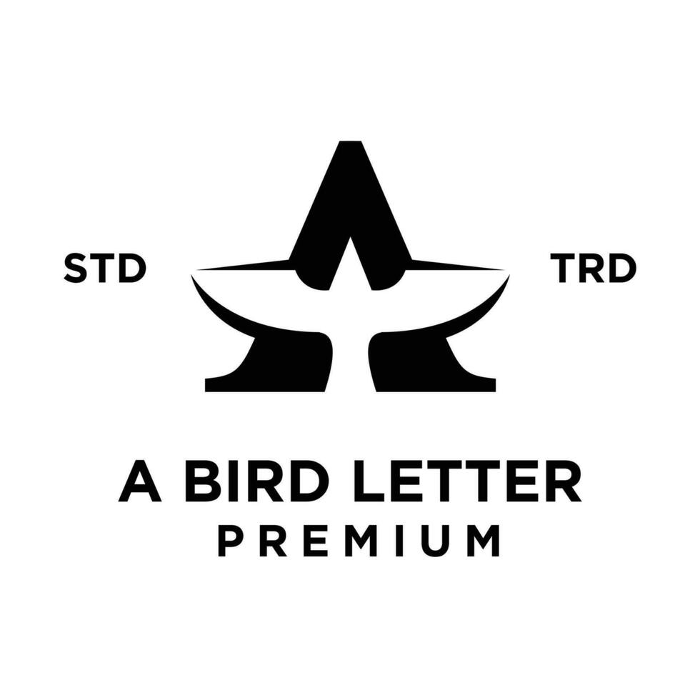 un pájaro letra logo icono diseño ilustración vector