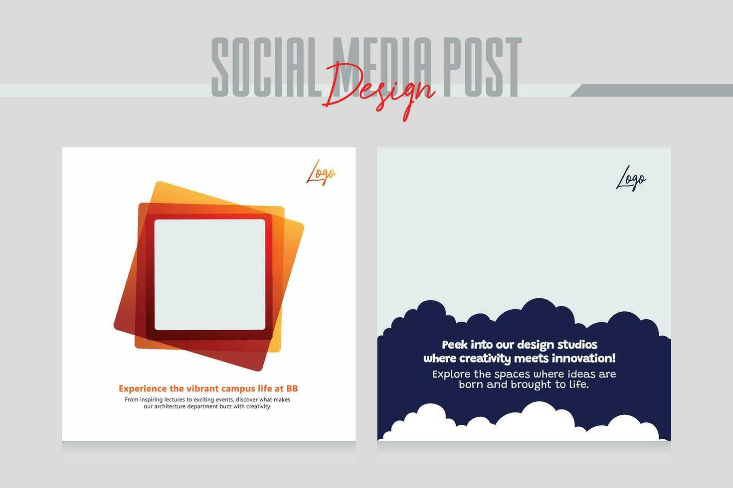 social media post design template vector