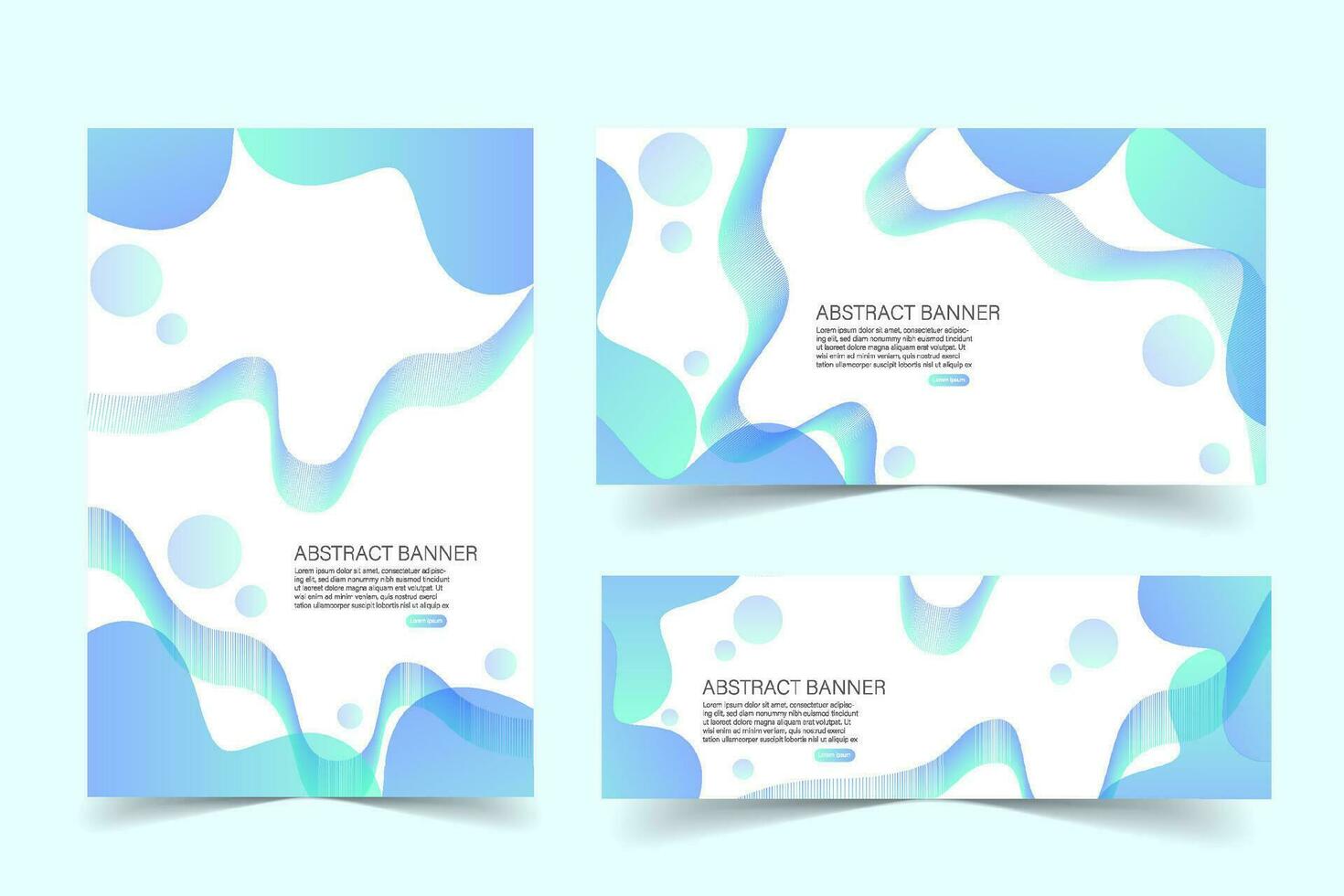 Abstract banner background fluid style templates vector