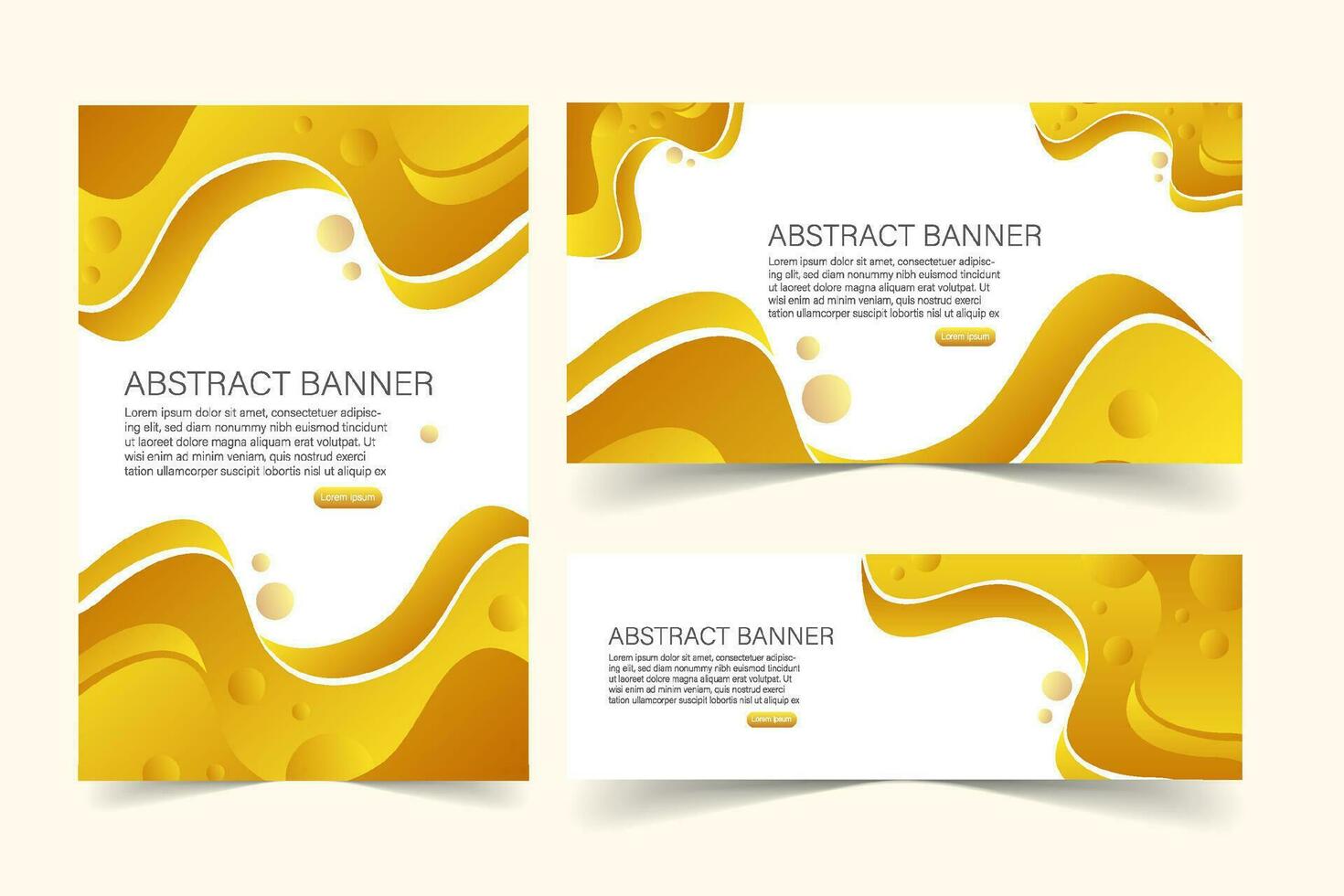 Abstract banner background fluid style templates vector