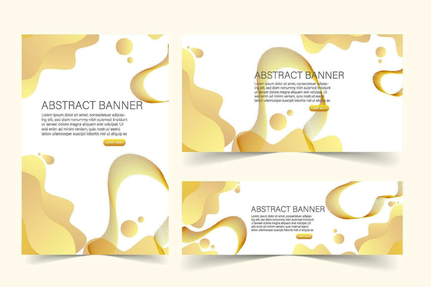 Abstract banner background fluid style templates vector