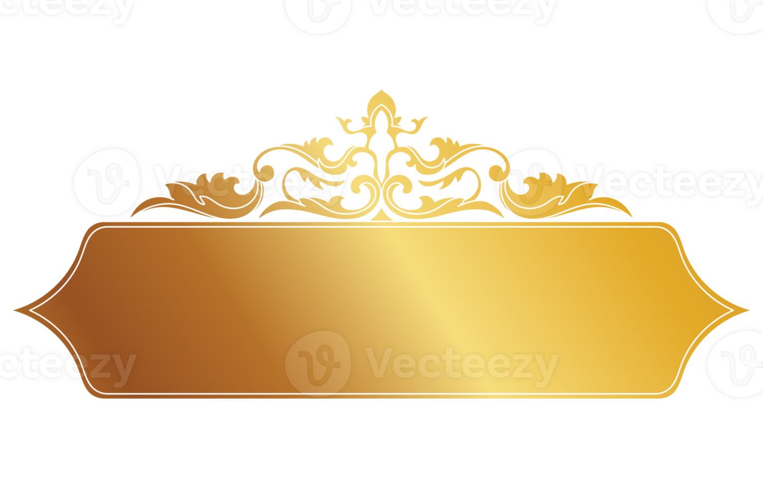 Golden message box, Thai pattern, chat, lecture area Free space for text png