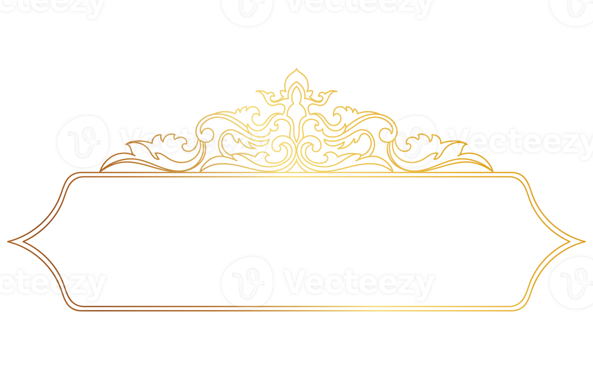 decorative border Rich gold wedding card 36183894 PNG