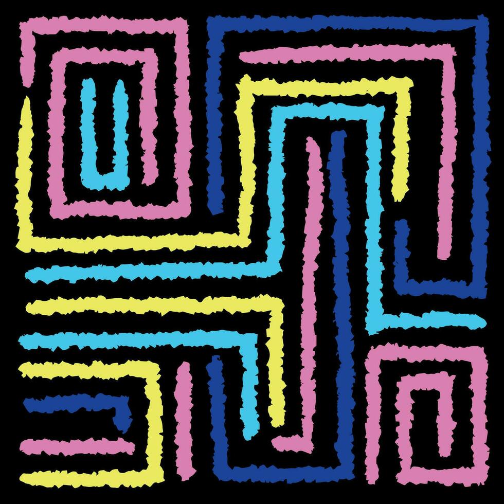 Zigzag lines and triangles vector collection. Simple geometric monochrome shapes. Memphis design, retro geometric elements.