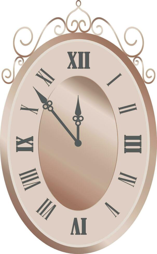 Clock Vintage Elegant Luxury, Classic, Modern Rose Gold Color vector