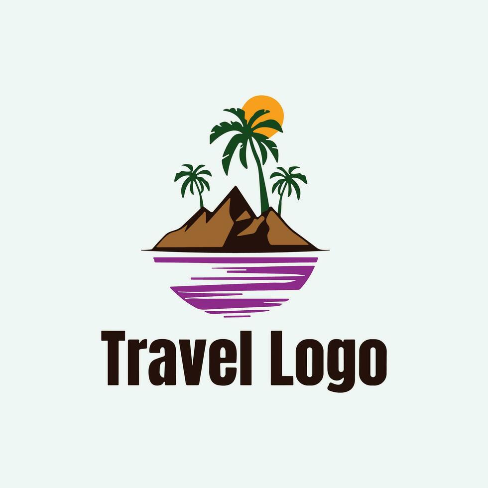 Air travel logo template. Travel logo. sea logo. river logo concept. Sunset or sunrise icon. Plane logo. Plane vector. Landscape logo. Airplane icon. Airplane vecto vector