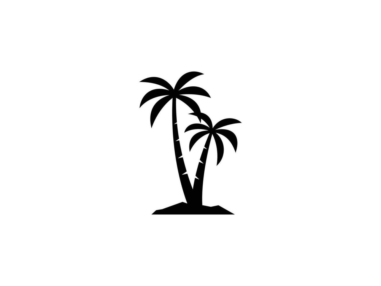 coconut tree, palm vector icon illustration, logo template