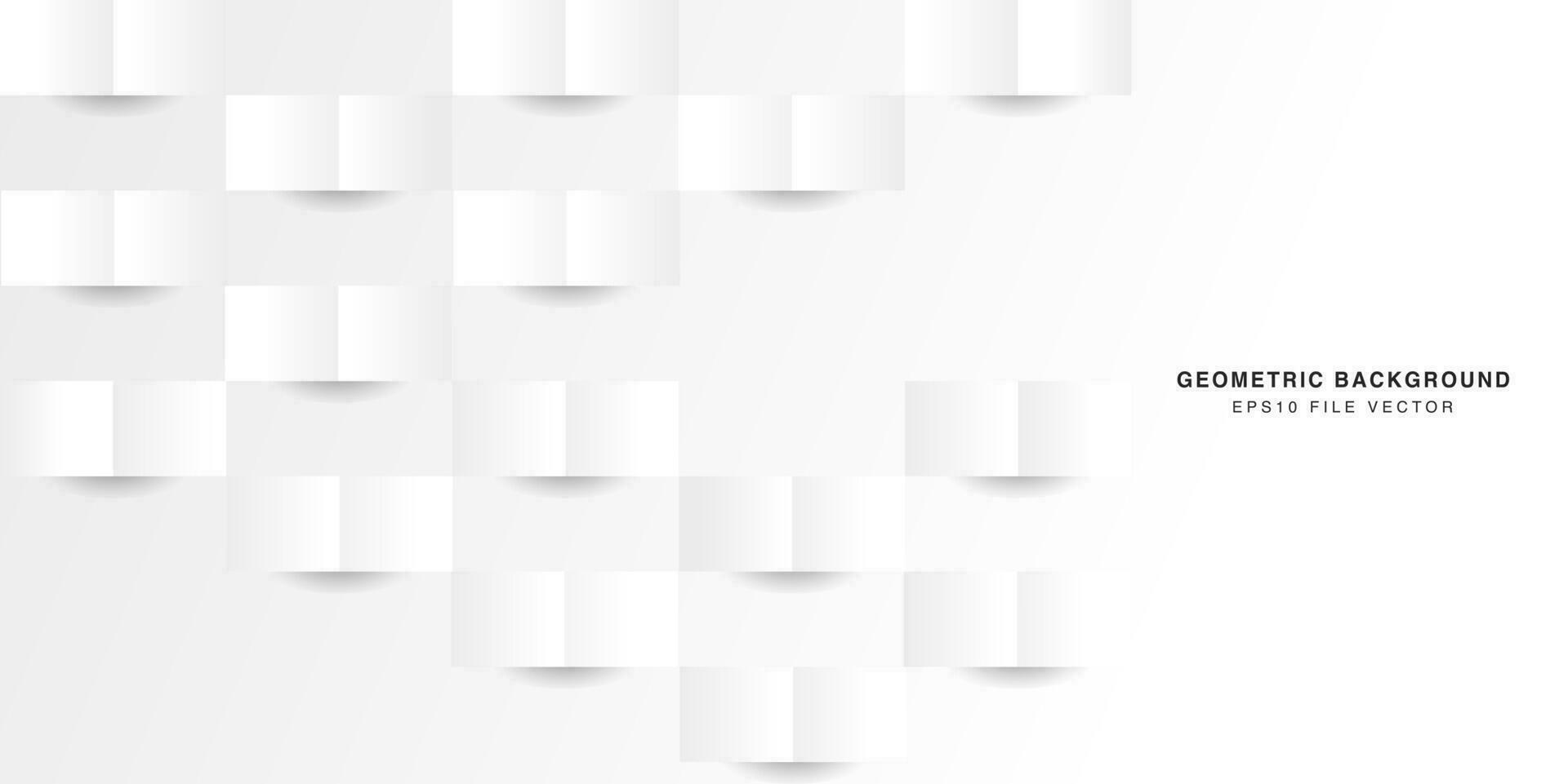 geometric white paper cut bakcground vector
