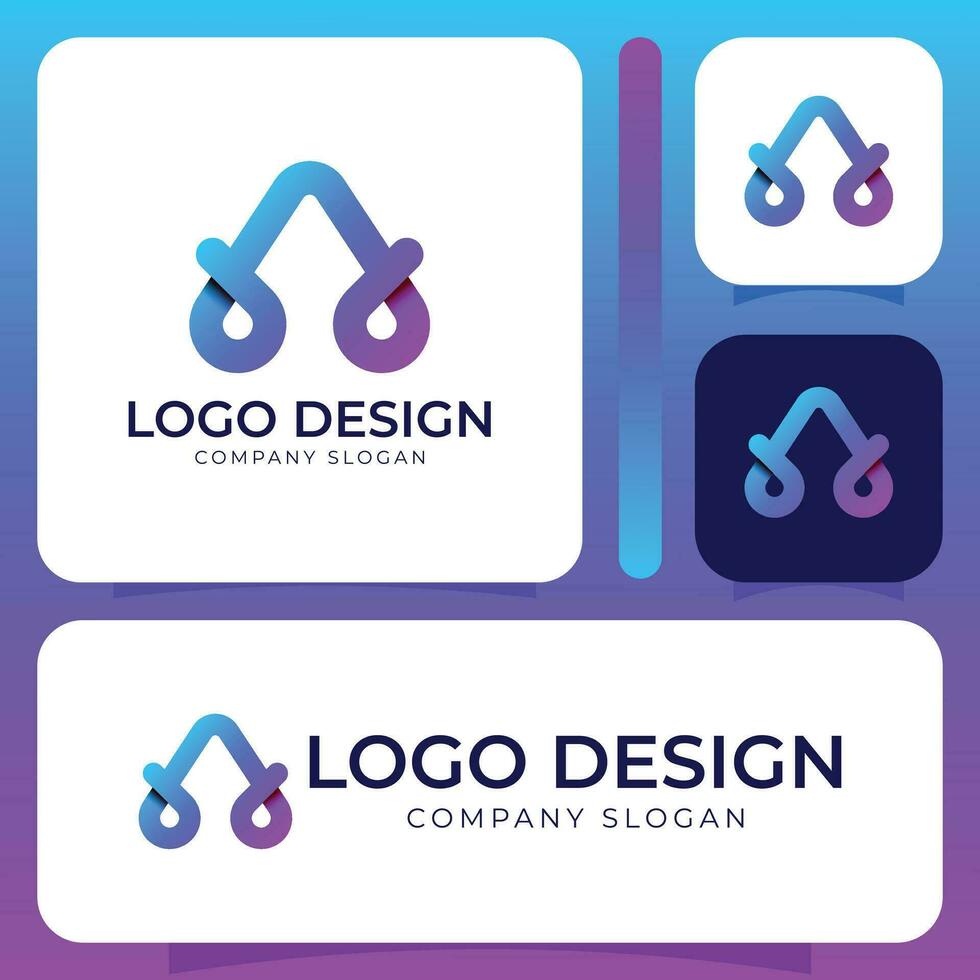 letra un logo diseño modelo elementos vector firmar