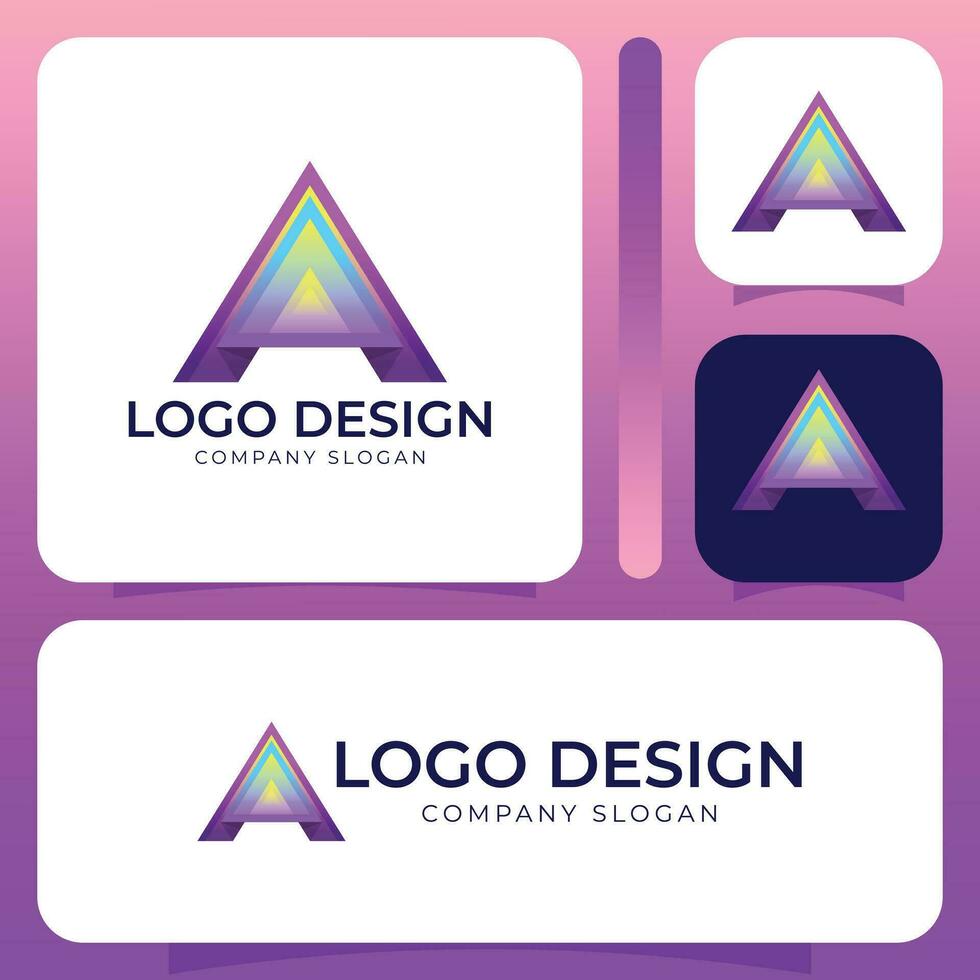 A Letter Logo for business and company identity vector