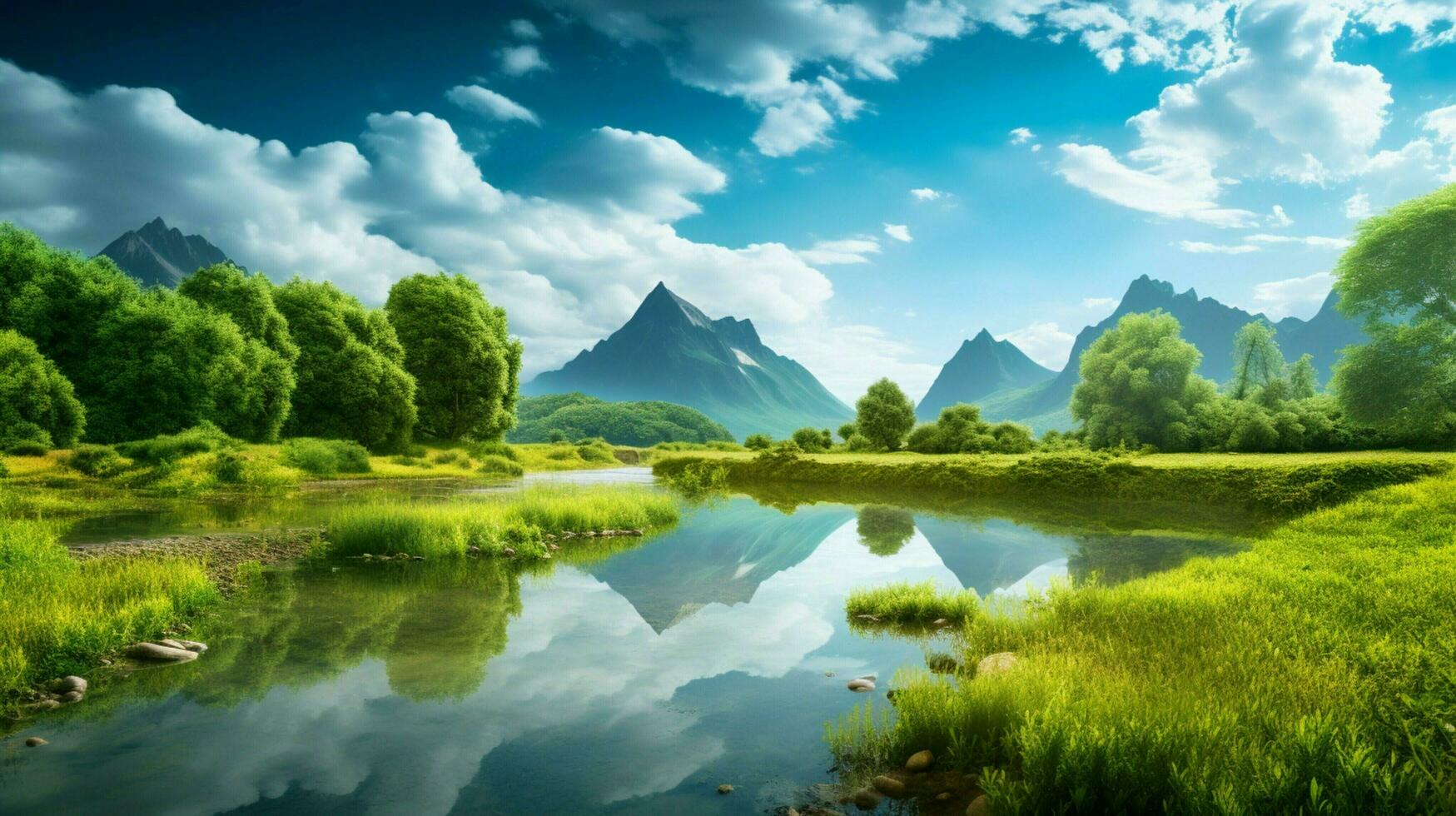 AI generated Nature Landscapes background photo